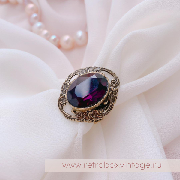 SWEET ROMANCE Кольцо «Одетта: фиолетовый аметист в бронзе» (уценка) SWEET ROMANCE Кольцо «Одетта: фиолетовый аметист в бронзе» (уценка)