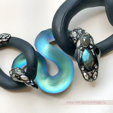 ALEXIS BITTAR Колье «Магическая имперская змея» Коллекция IMPERIAL NOIR