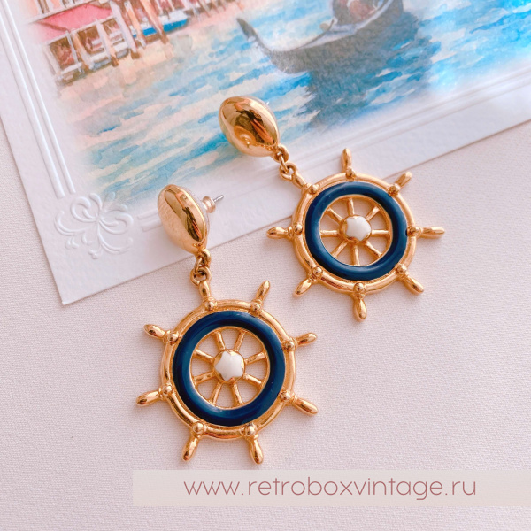 AVON Серьги "Морское путешествие: штурвалы"