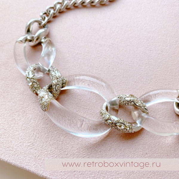 ALEXIS BITTAR Ожерелье «Ледяная королева» прозрачный люцит в серебре