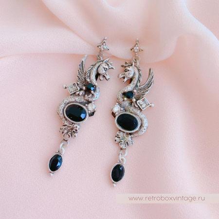 SWEET ROMANCE Серьги «Хранители: серебро»