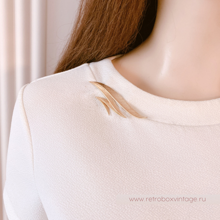 TRIFARI Брошь «Гармония жизни: золото» зигзаг