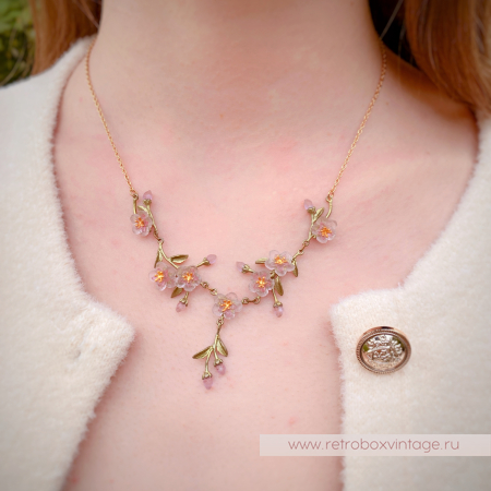 MICHAEL MICHAUD Колье «Нежная весна: цветение персика»