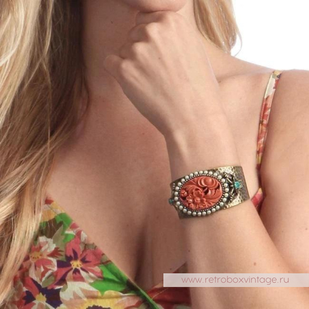 SWEET ROMANCE Браслет каф «Коралловая филигрань»