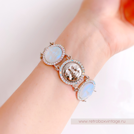 KIRKS FOLLY Браслет "Шесть лун: чередующиеся светлые и серебристые"