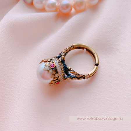 FIORE DI FIRENZE Кольцо «Короны с жемчугом» коллекция SOVRANO