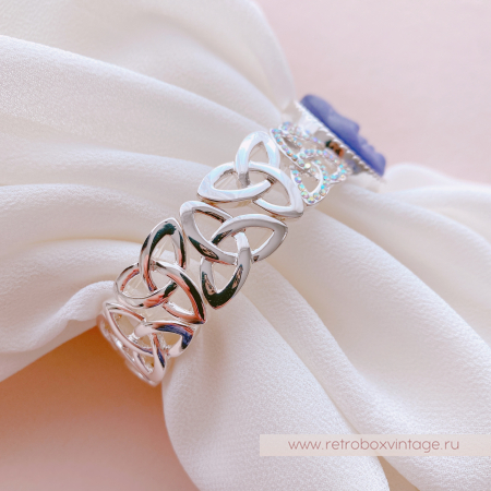 KIRKS FOLLY Браслет-стрейч "Кельтская луна: лаванда в серебре"