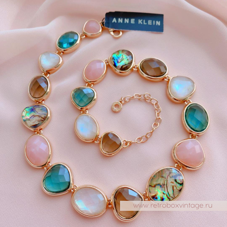 ANNE KLIEIN Ожерелье «Морские камушки: лесная пастель»