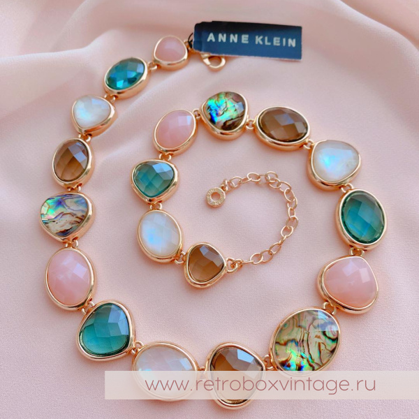 ANNE KLIEIN Ожерелье «Морские камушки: лесная пастель»