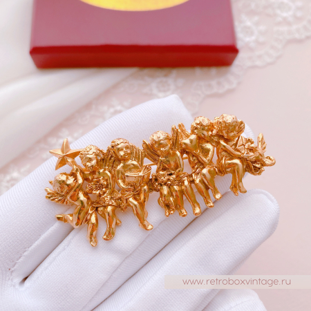 EDGAR BEREBI Брошь «Ангелы любви: золото»