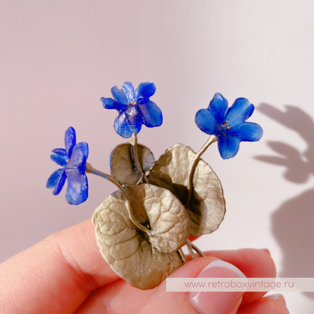 MICHAEL MICHAUD Брошь "Дикие фиалки"