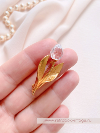 SWAROVSKI Брошь "Хрустальный тюльпан малый" Коллекция Crystal Memories