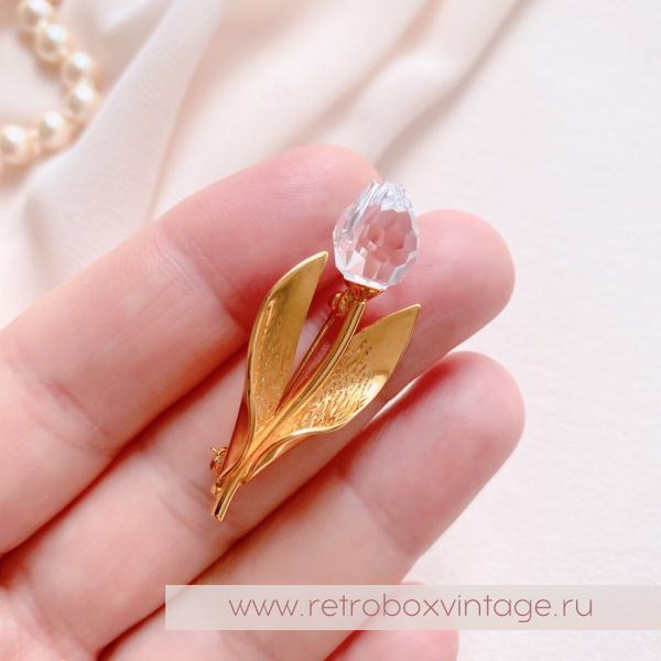 SWAROVSKI Брошь "Хрустальный тюльпан малый" Коллекция Crystal Memories