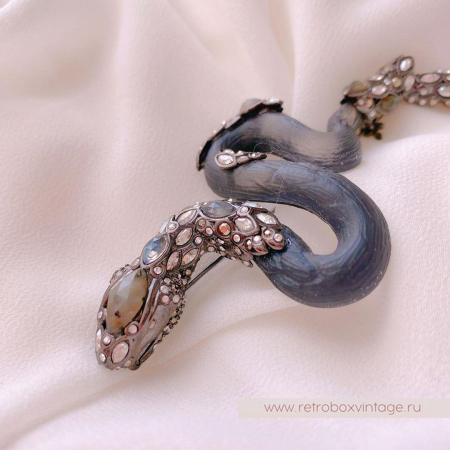 ALEXIS BITTAR Брошь «Имперская черная змея»