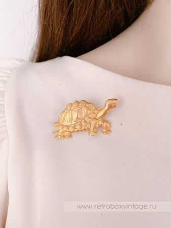 JJ / JONET JEWELRY Брошь "Золотая черепаха"
