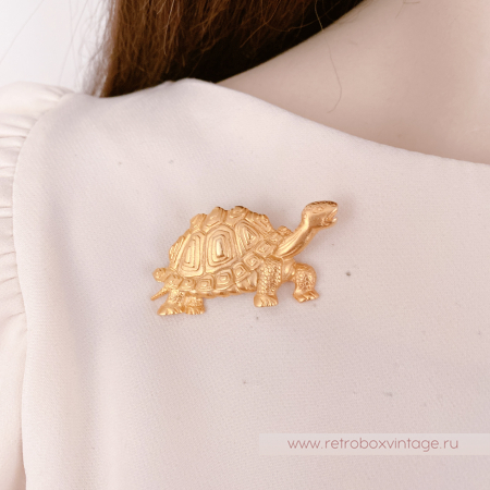 JJ / JONET JEWELRY Брошь "Золотая черепаха"