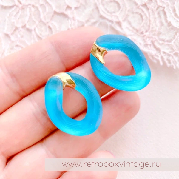 ALEXIS BITTAR Серьги "Оливия: голубая лагуна"