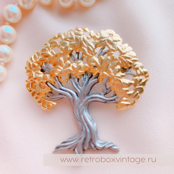 JJ / JONET JEWELRY Брошь "Древо жизни"