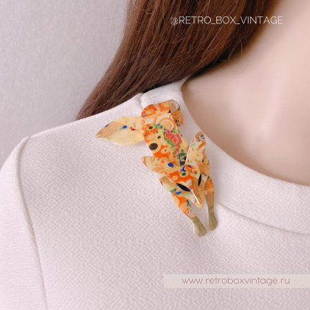 LEA STEIN Брошь «Лиса в стиле климта 2»