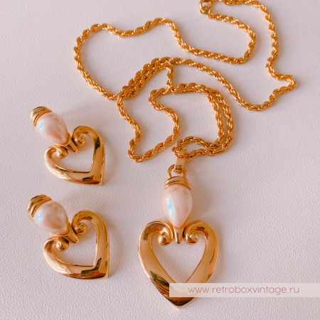 PREMIER DESIGNS Комплект "Сердце любви" Юбилейный выпуск (кулон на цепочке и серьги)