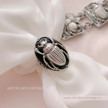 SWEET ROMANCE Кольцо «Скарабей: серебро»