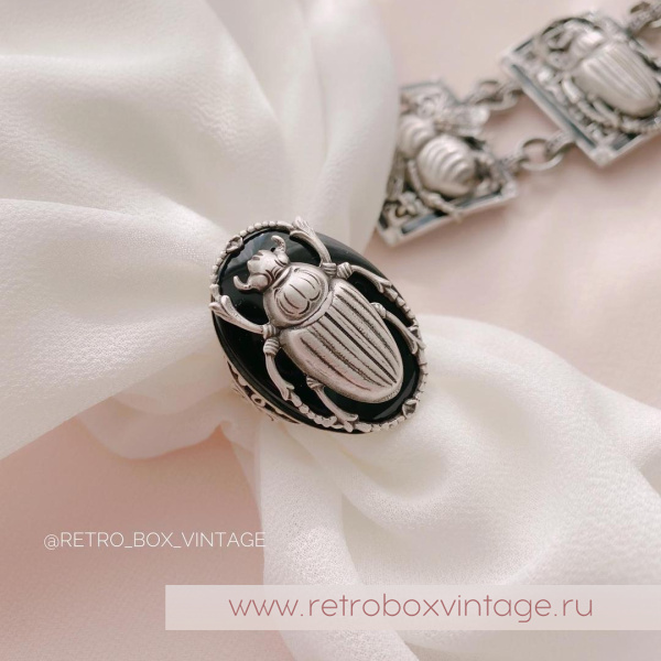 SWEET ROMANCE Кольцо «Скарабей: серебро»