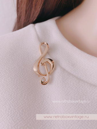 LIZ CLAIBORNE Брошь «Скрипичный ключ»