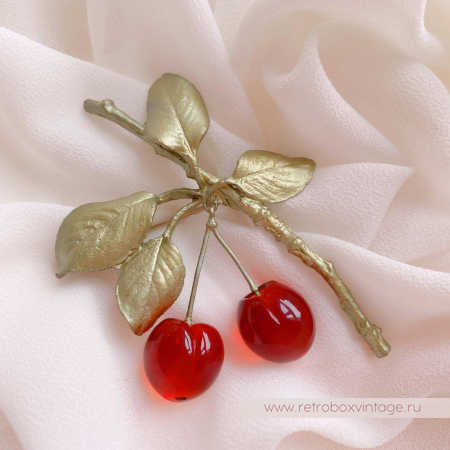 MICHAEL MICHAUD Брошь «Вишня морелло» музейная коллекция