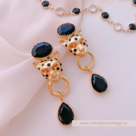 GRAZIANO Клипсы «Хищные кошки леопарды»