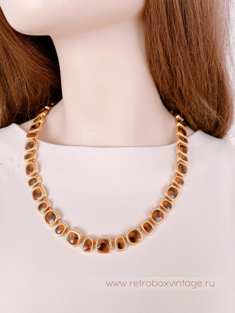 ANNE KLEIN Ожерелье "Тайны странствий» черепаховое