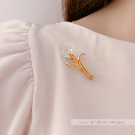 SWAROVSKI Брошь "Хрустальная лилия малая" Коллекция Crystal Memories