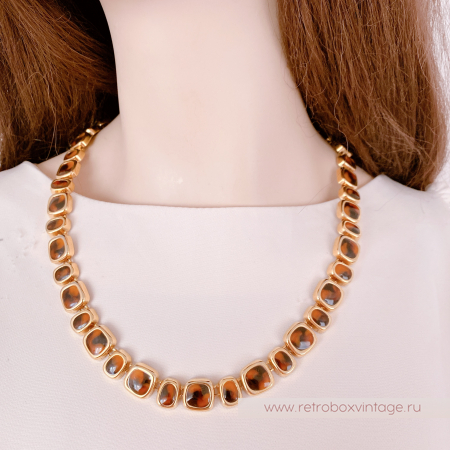 ANNE KLEIN Ожерелье "Тайны странствий» черепаховое