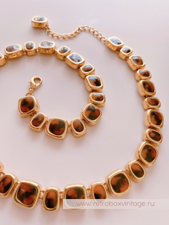 ANNE KLEIN Ожерелье "Тайны странствий» черепаховое