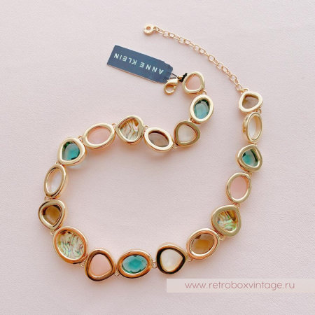 ANNE KLIEIN Ожерелье «Морские камушки: лесная пастель»