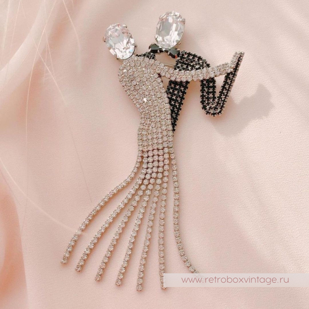 BUTLER AND WILSON Брошь «Танцоры танго»