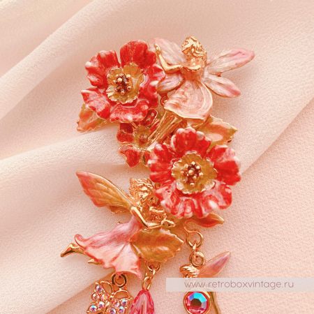 KIRKS FOLLY Брошь "Феи маков"