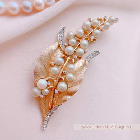 TRIFARI Брошь «Ландыши жемчужные»