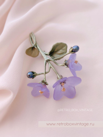 MICHAEL MICHAUD Брошь «Нежные фиалки» коллекция African violet