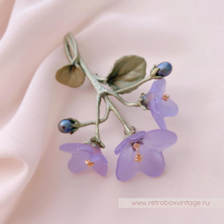 MICHAEL MICHAUD Брошь «Нежные фиалки» коллекция African violet