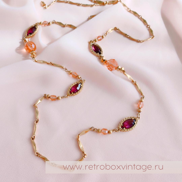 1928 JEWELRY Цепочка с безелями «Желание»