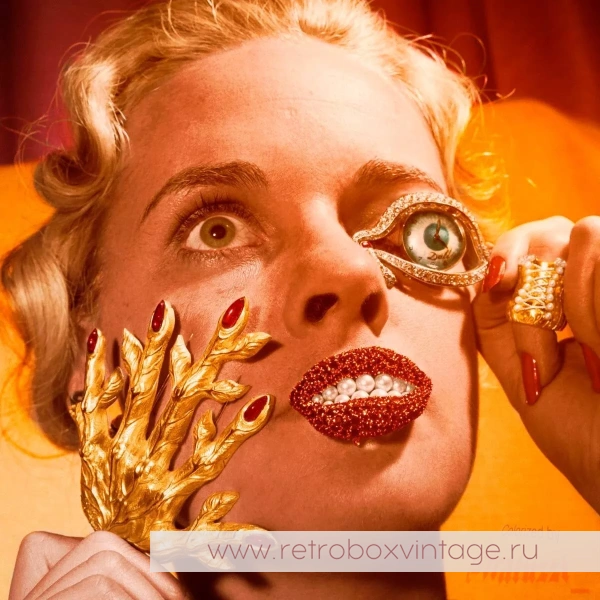 SALVADOR DALI JoiES Брошь-кулон "Рубиновые губы" Музейная коллекция (в бархатном боксе)