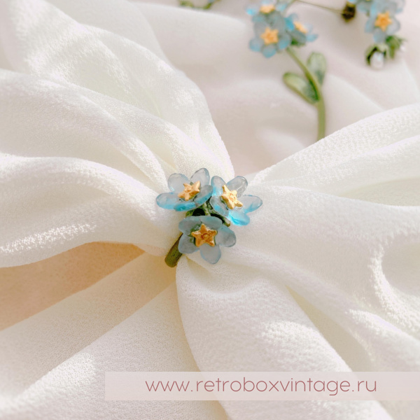 MICHAEL MICHAUD Кольцо "Три голубых незабудки"