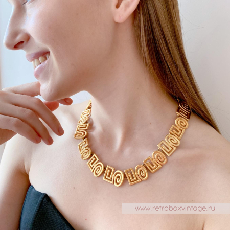 ANNE KLEIN Ожерелье "Золотые арабески"