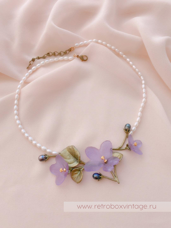 MICHAEL MICHAUD Колье «Нежные фиалки» коллекция African violet