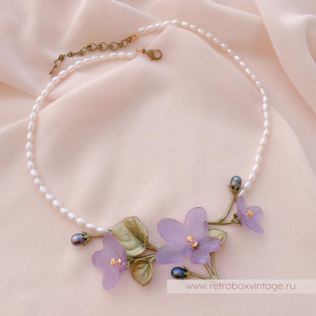 MICHAEL MICHAUD Колье «Нежные фиалки» коллекция African violet
