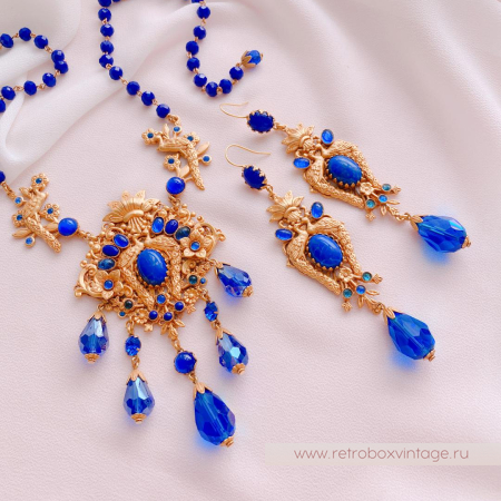 ASKEW LONDON Комплект «Синие павлины»