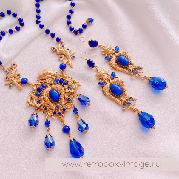 ASKEW LONDON Комплект «Синие павлины»