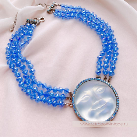 KIRKS FOLLY Колье «Голубая императрица-луна»