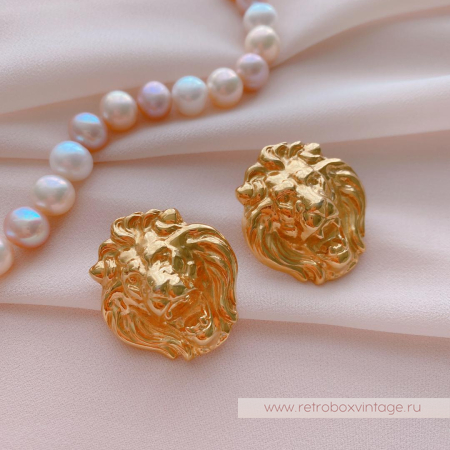 ANNE KLIEIN Серьги «Золотые львы»