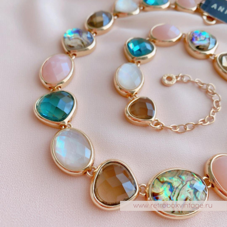 ANNE KLIEIN Ожерелье «Морские камушки: лесная пастель»